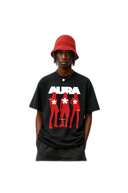 Aura Black Oversized T-Shirt