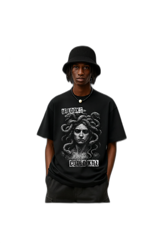 If Looks Could Kill Black Oversized T-Shirt