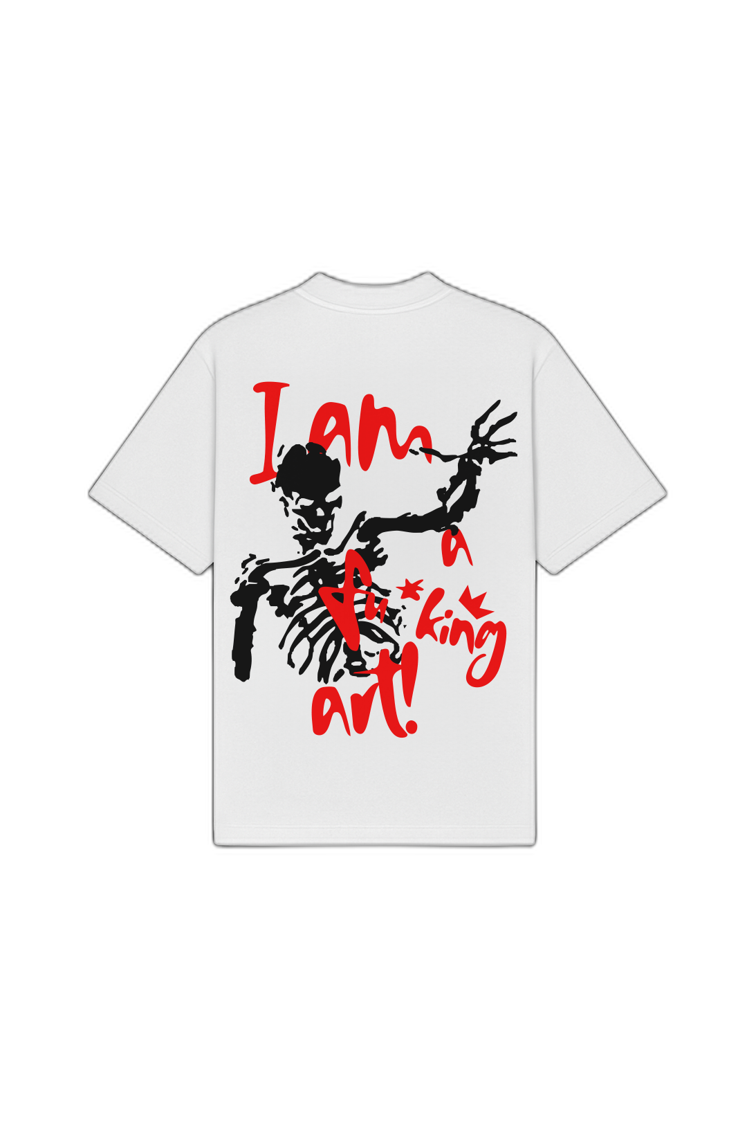 I Am a Fucking Art White Oversized T-Shirt