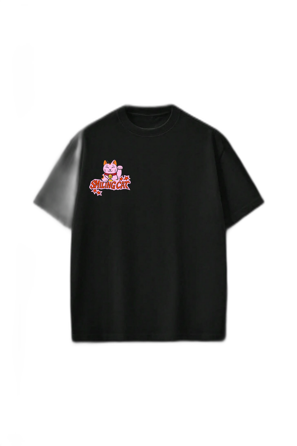 Smiling Cat- Look Beyond the Grid (Black)Tshirt