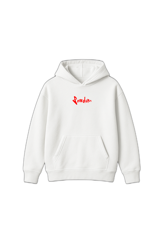 Freedom White Oversized Hoodie