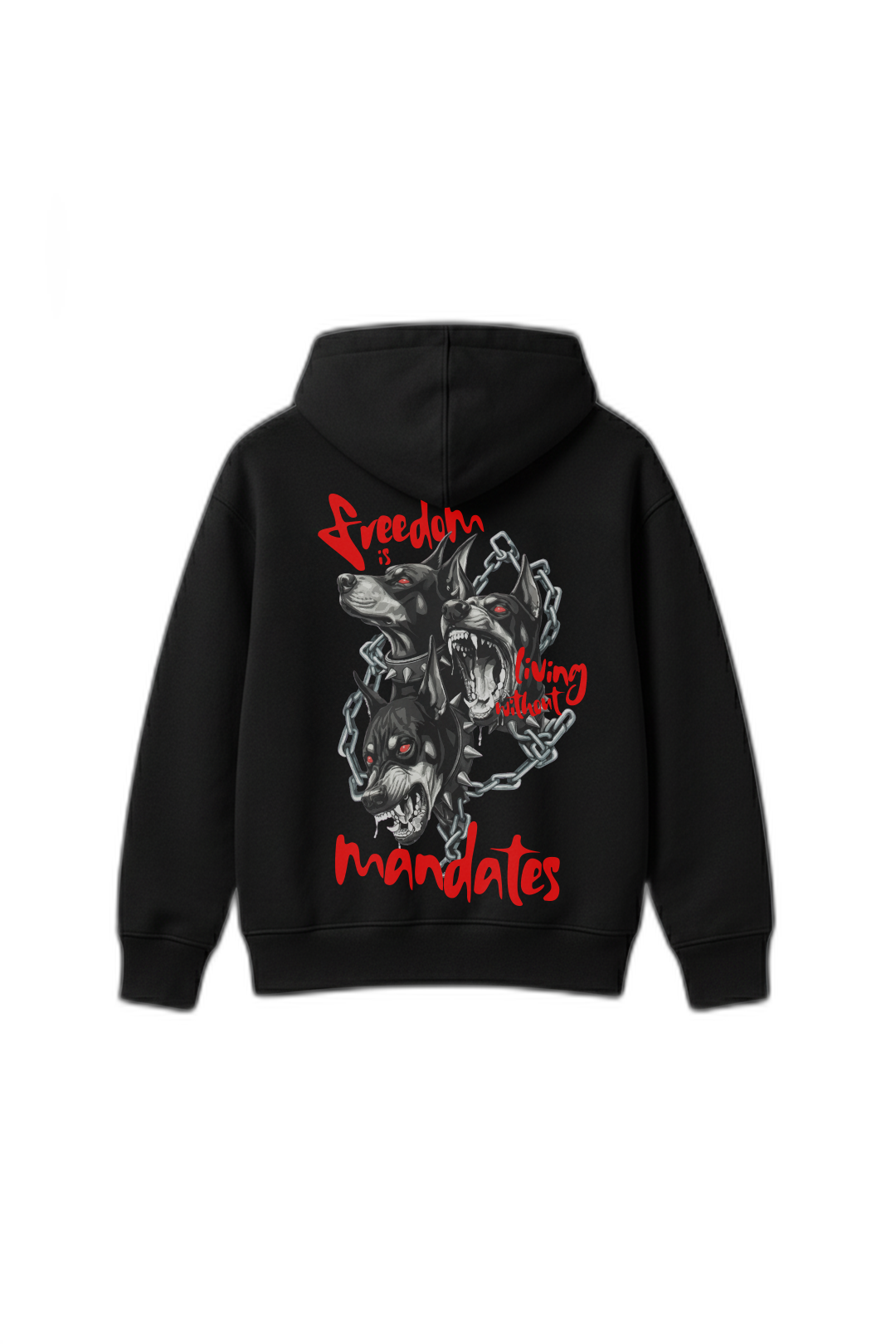 Freedom Black Oversized Hoodie