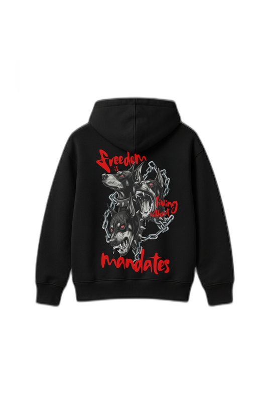 Freedom Black Oversized Hoodie