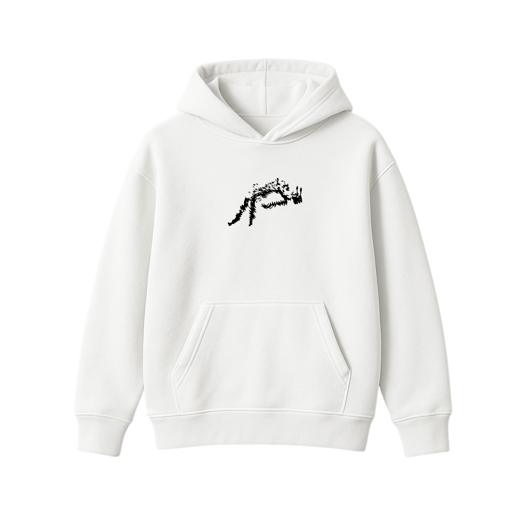 Can't Rush Greatness White Oversized Hoodie