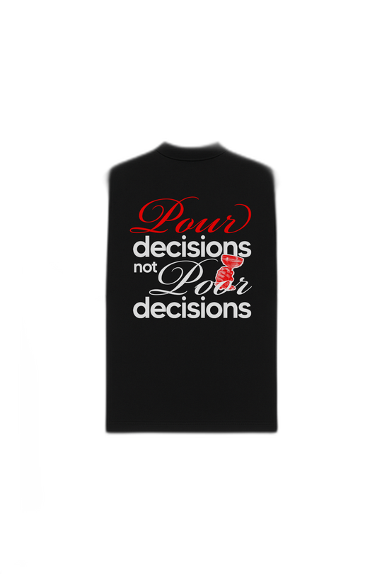 Pour Decisions Black Oversized T-Shirt
