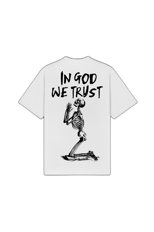In God We Trust White Oversized T-Shirt