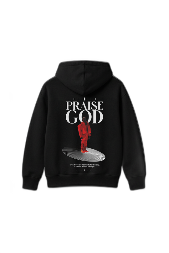 Praise God Black Oversized Hoodie