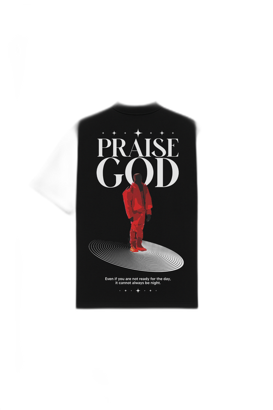 Praise God Black Oversized T-Shirt