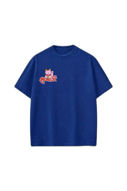 Smiling Cat- Look Beyond the Grid (Dark Blue)Tshirt