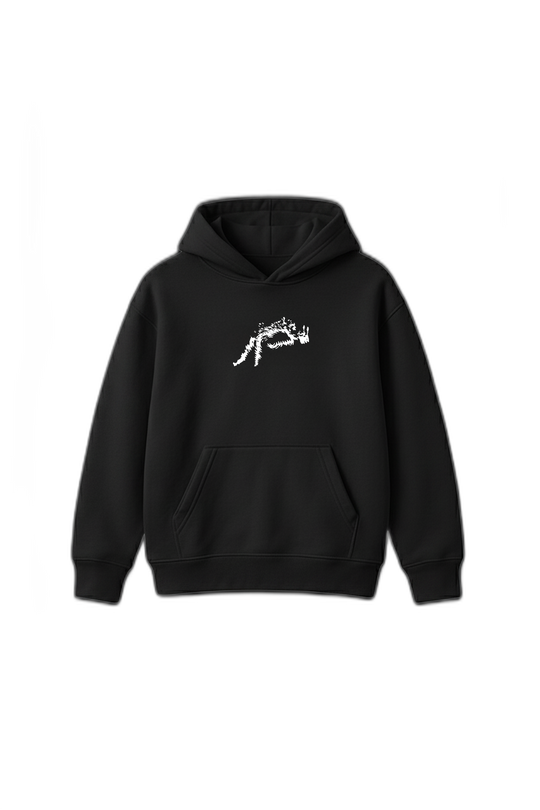 Can't Rush Greatness Black Oversized Hoodie