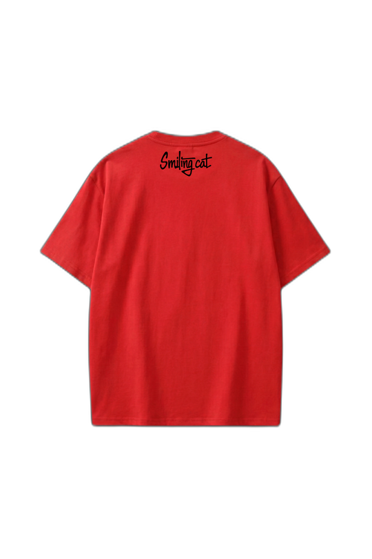 Smiling Cat- Bla Bla Tshirt(Red)