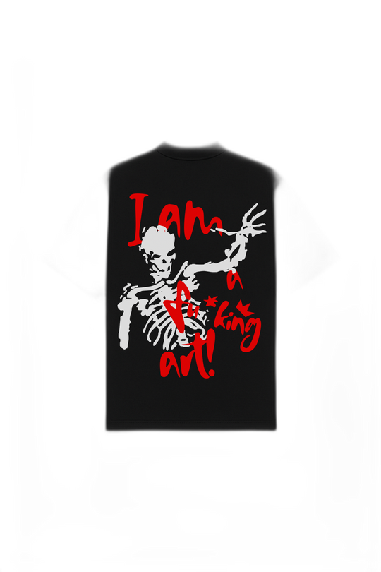 I Am a Fucking Art Black Oversized T-Shirt