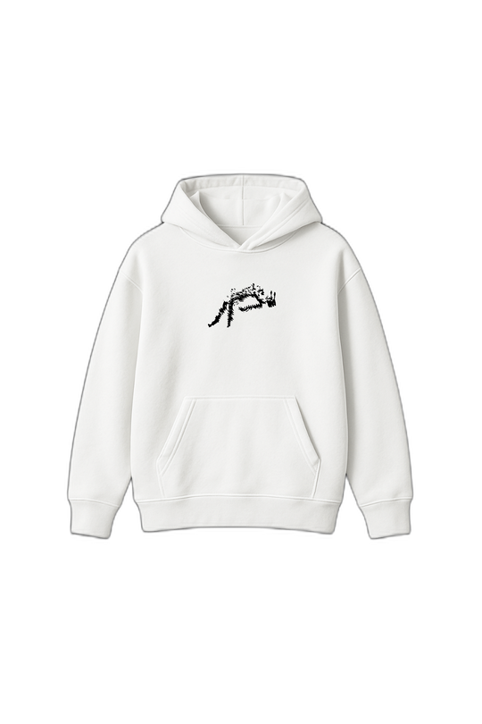 Can't Rush Greatness White Oversized Hoodie