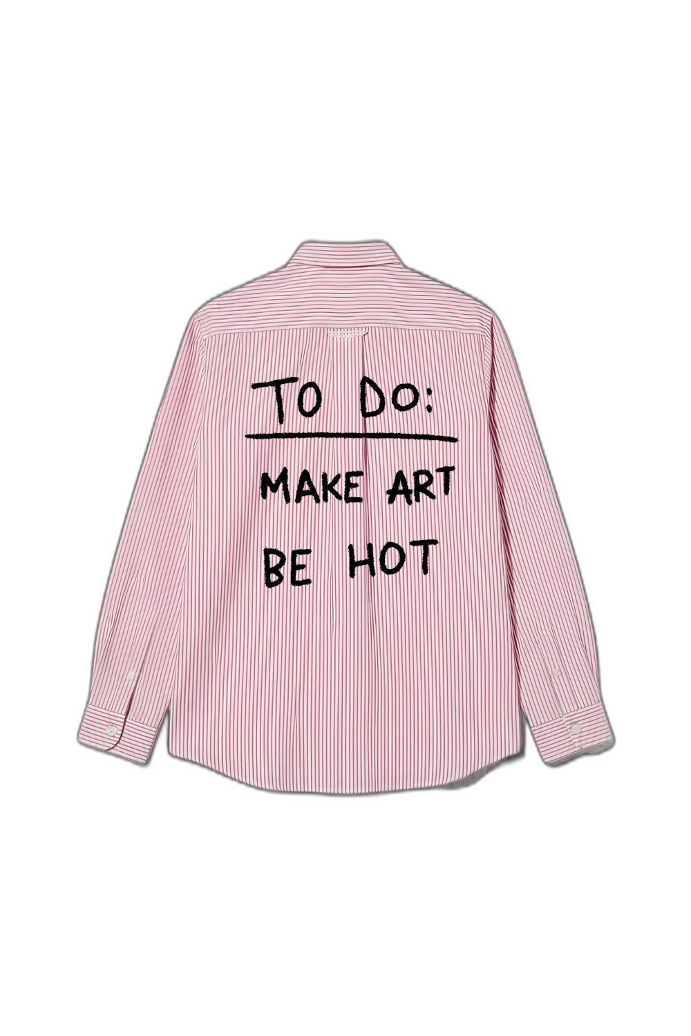 Smiling Cat- to Do List Striped Shirt