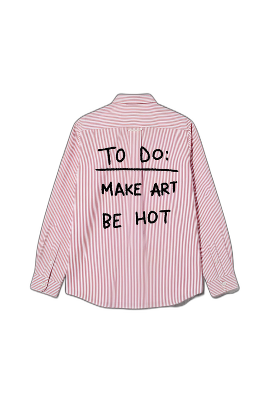 Smiling Cat- to Do List Striped Shirt