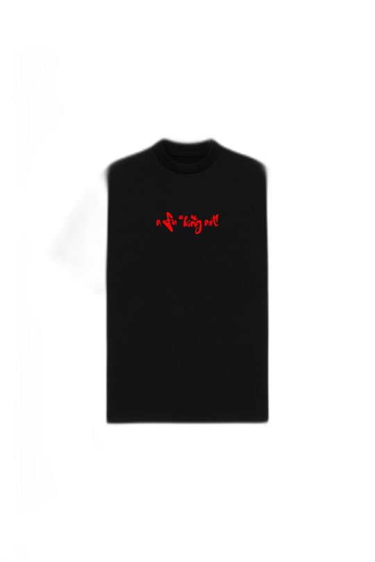 I Am a Fucking Art Black Oversized T-Shirt