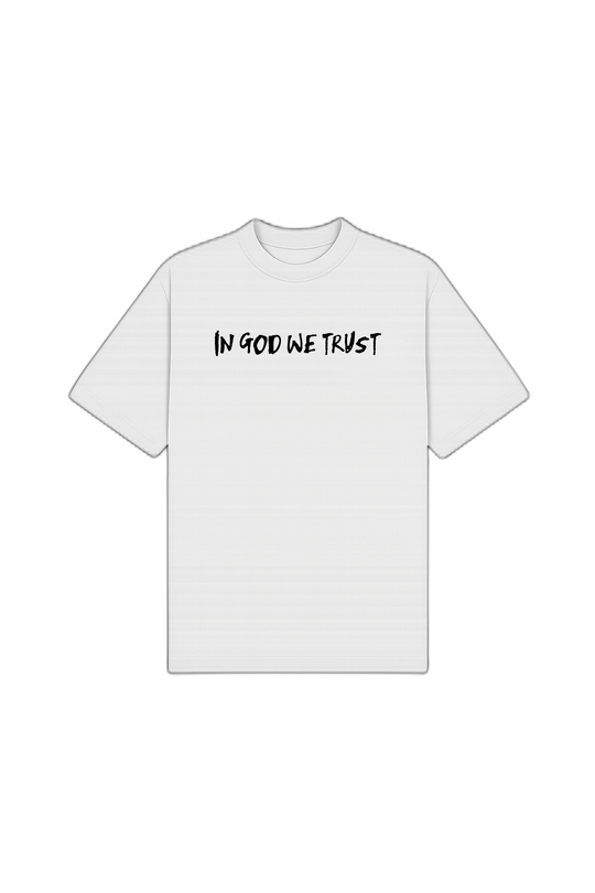 In God We Trust White Oversized T-Shirt