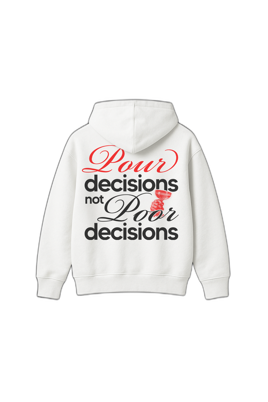 Pour Decisions White Oversized Hoodie