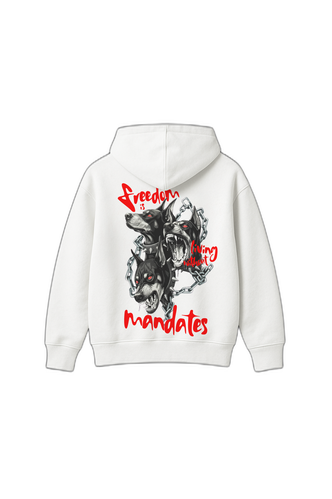 Freedom White Oversized Hoodie