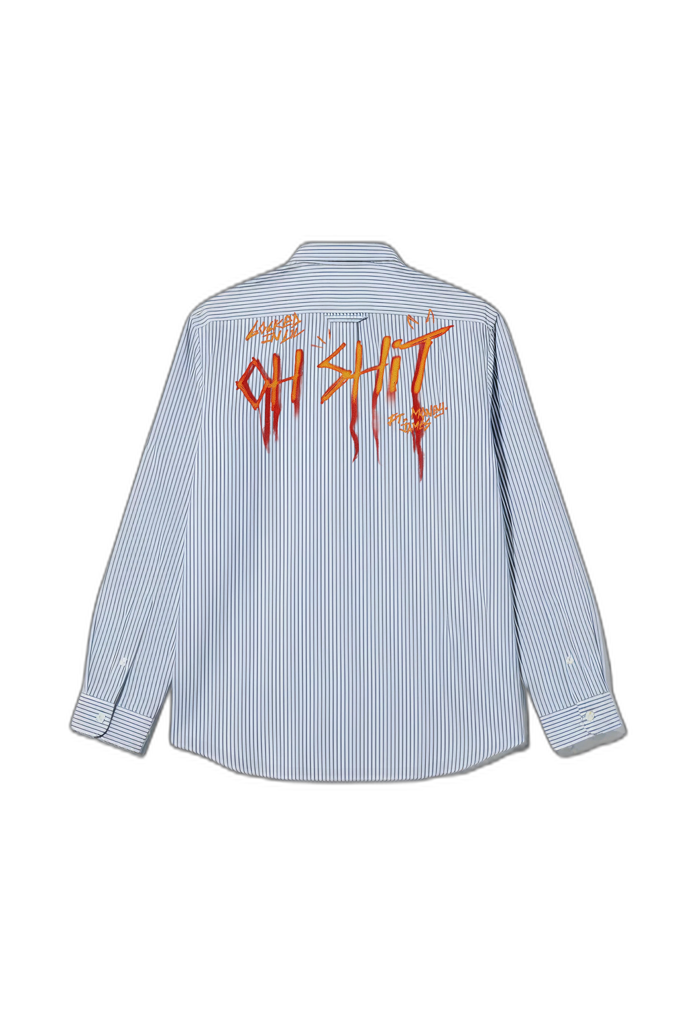 Smiling Cat- Oh Shit Striped Shirt
