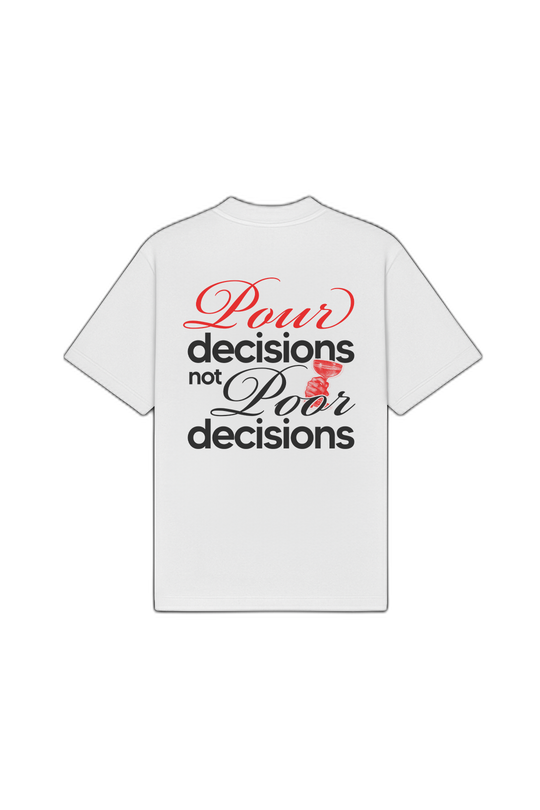 Pour Decisions White Oversized T-Shirt