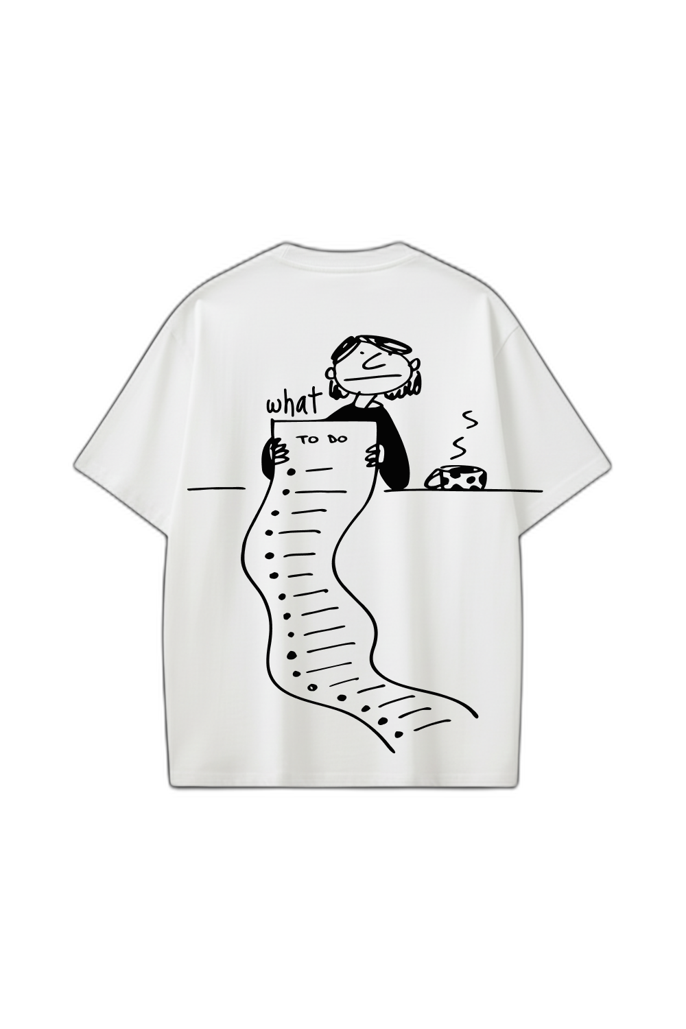 Smiling Cat- What to Do_ (White)Tshirt