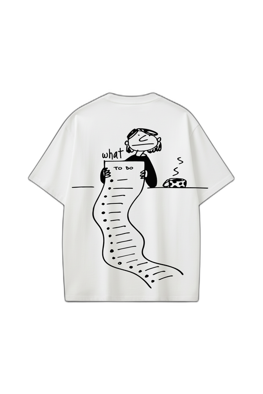 Smiling Cat- What to Do_ (White)Tshirt
