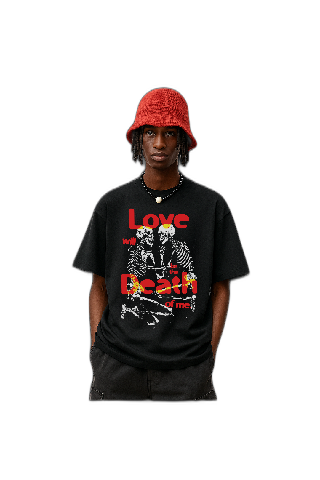Love Will Be the Death of Me Black Oversized T-Shirt