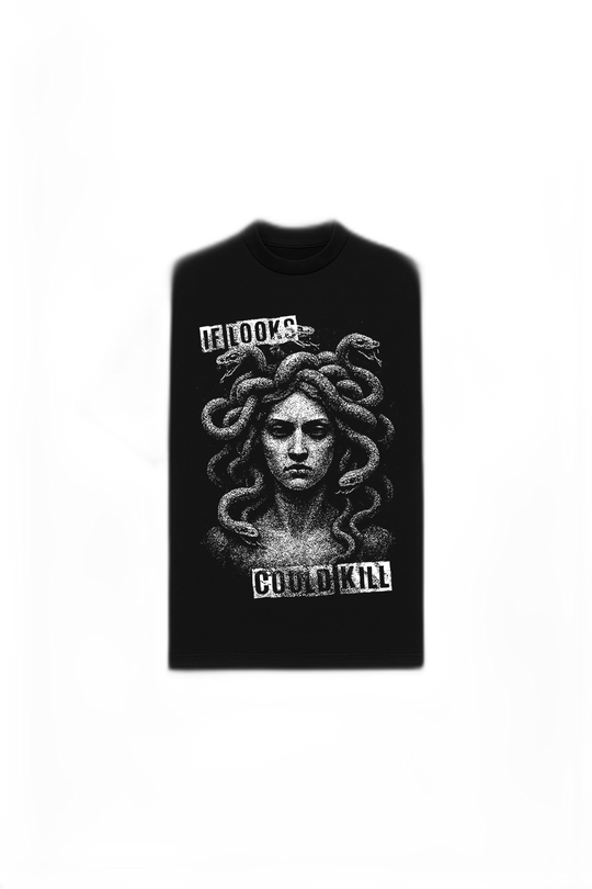 If Looks Could Kill Black Oversized T-Shirt