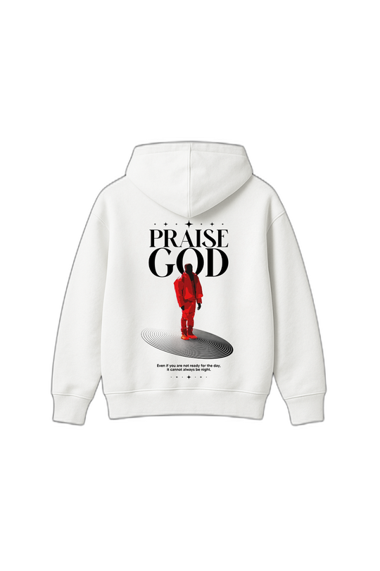 Praise God White Oversized Hoodie
