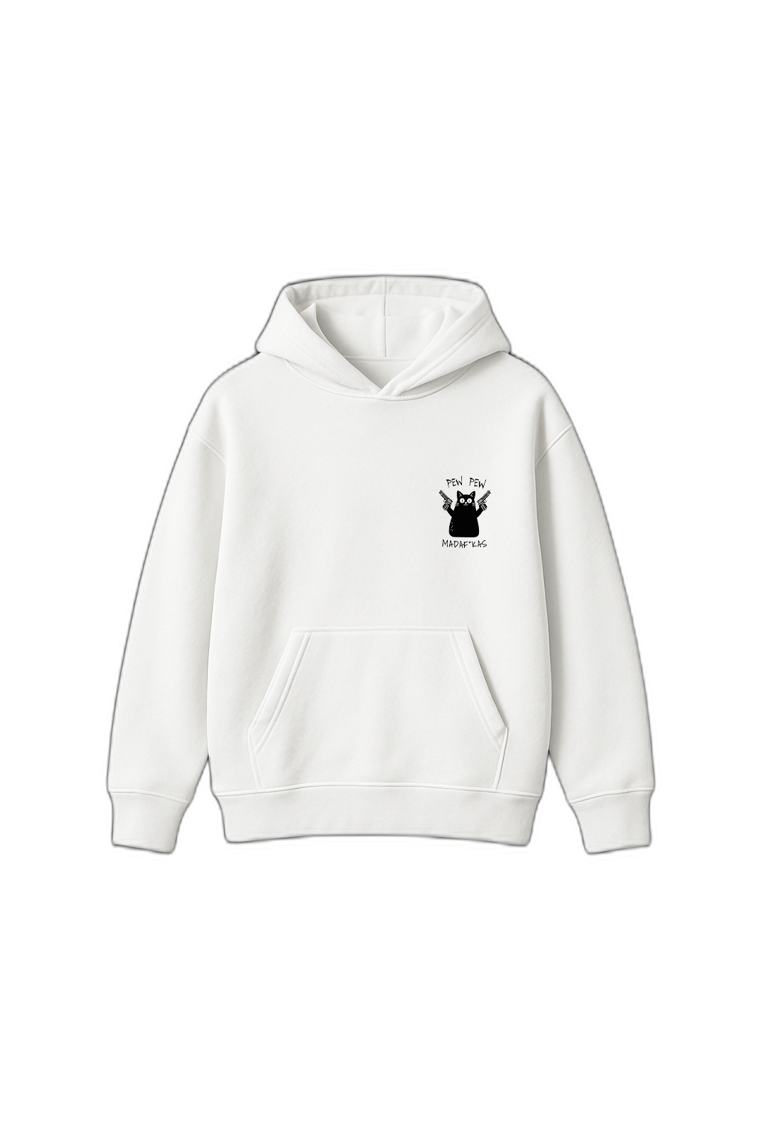 Pew Pew White Oversized Hoodie