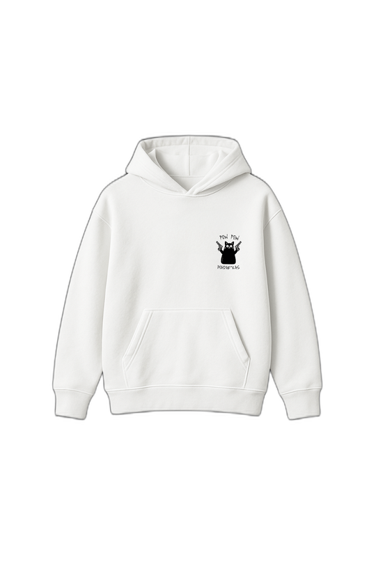 Pew Pew White Oversized Hoodie