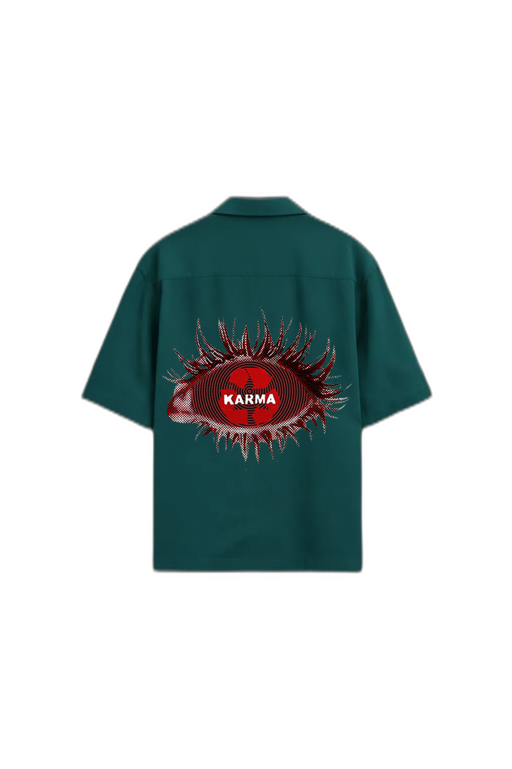 Smiling Cat- Karma Bowling Shirt (Teel)