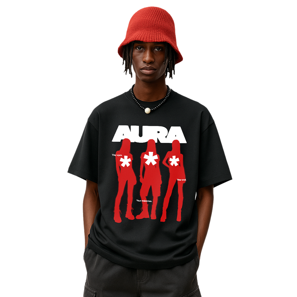 Aura Black Oversized T-Shirt