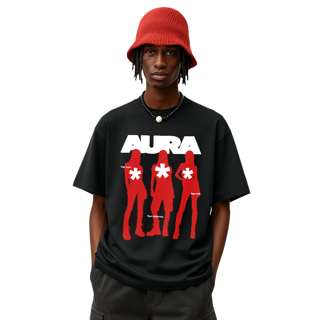 Aura Black Oversized T-Shirt
