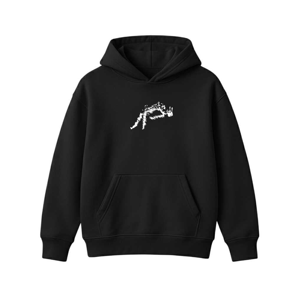 Can't Rush Greatness Black Oversized Hoodie