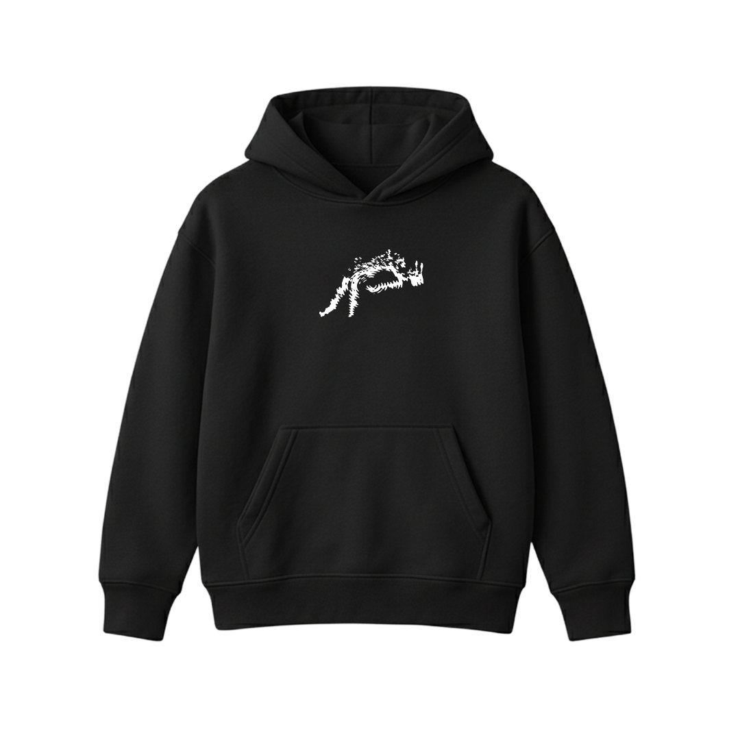 Can't Rush Greatness Black Oversized Hoodie