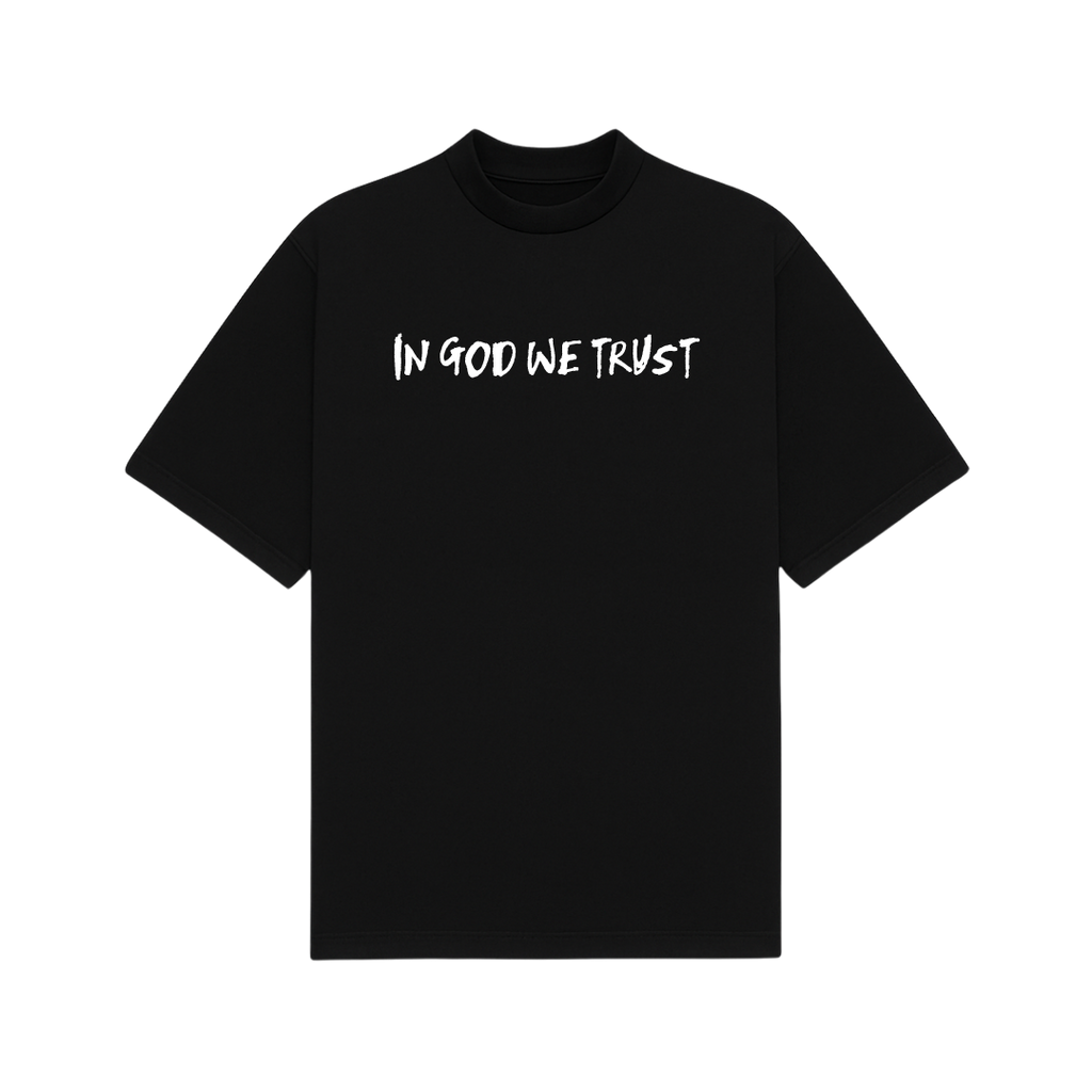 In God We Trust Black Oversized T-Shirt