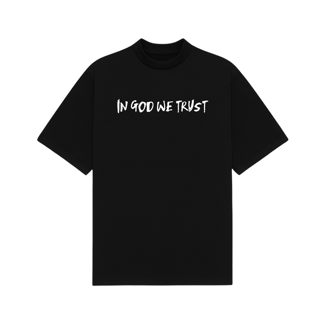 In God We Trust Black Oversized T-Shirt
