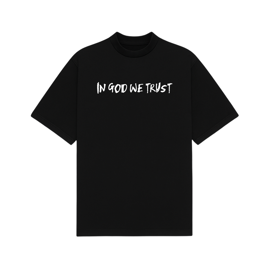 In God We Trust Black Oversized T-Shirt