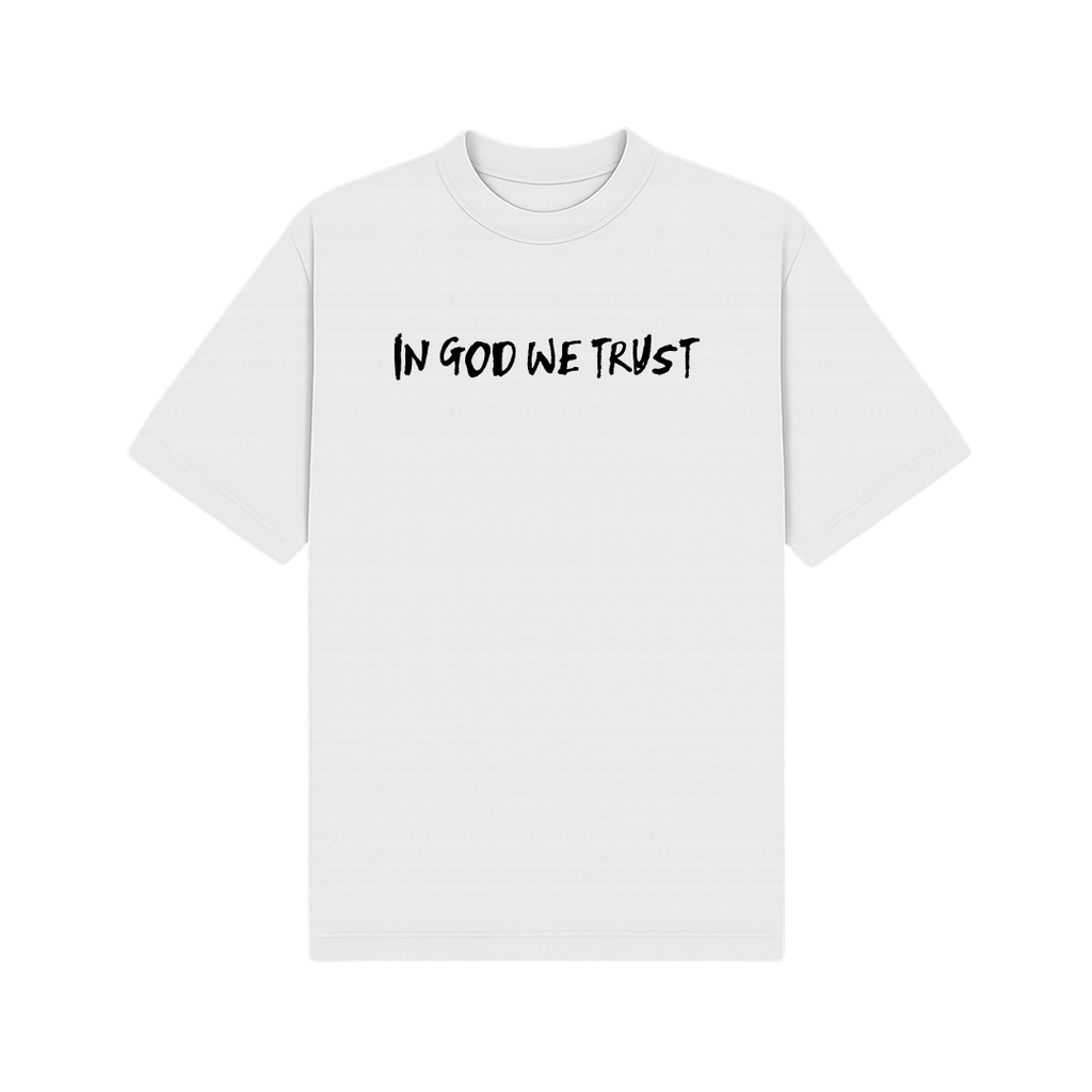 In God We Trust White Oversized T-Shirt