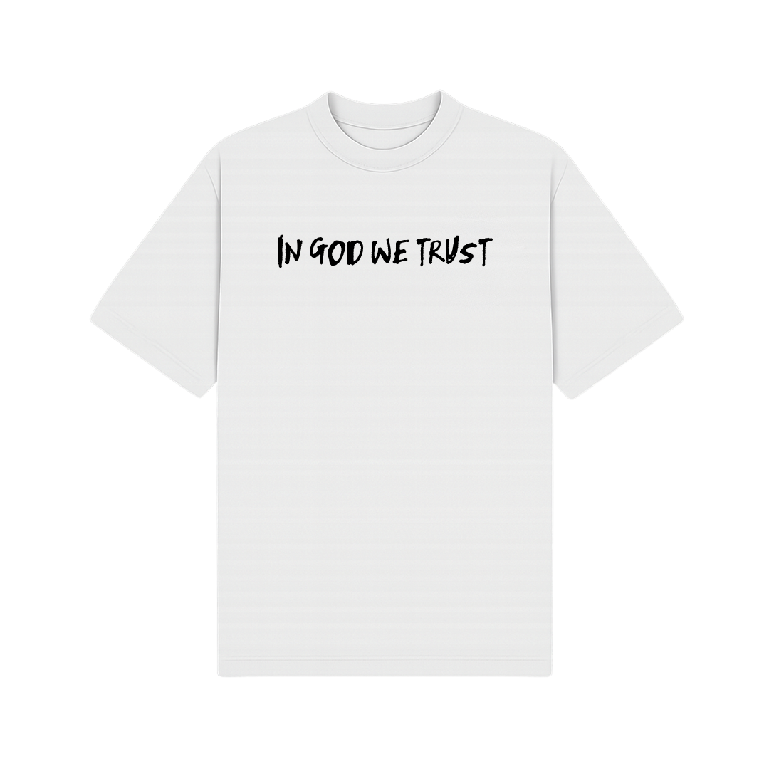 In God We Trust White Oversized T-Shirt