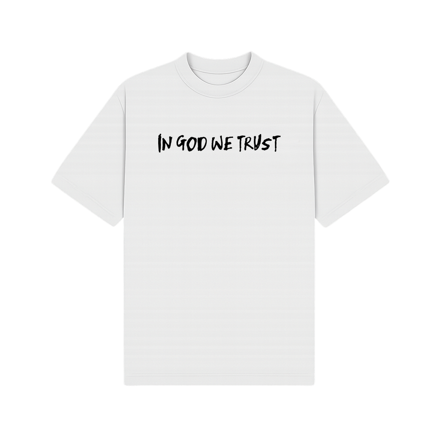 In God We Trust White Oversized T-Shirt