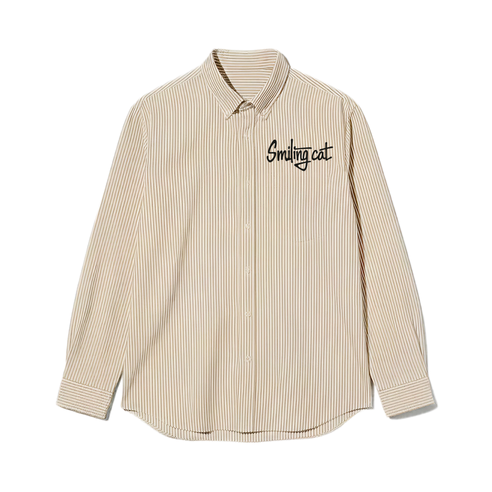 Smiling Cat- 5 Senses Striped Shirt