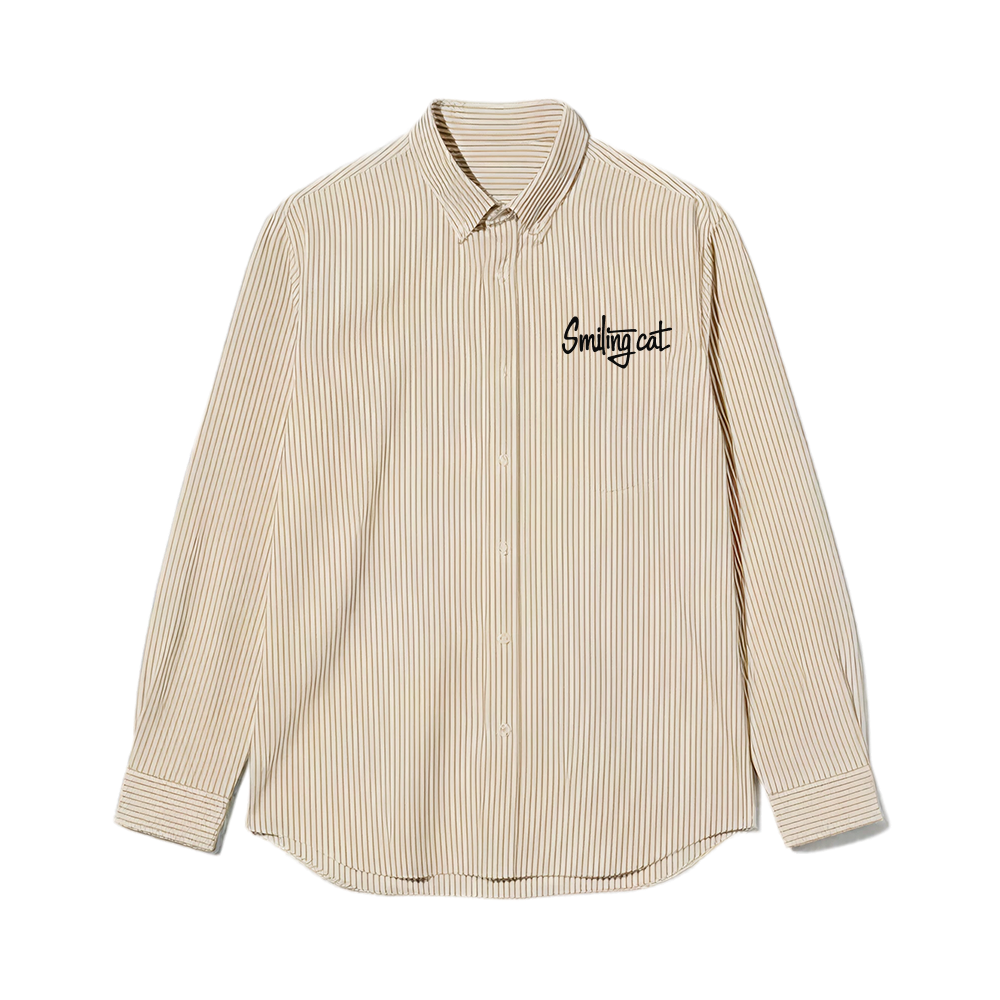 Smiling Cat- Creative Juice Striped Shirt