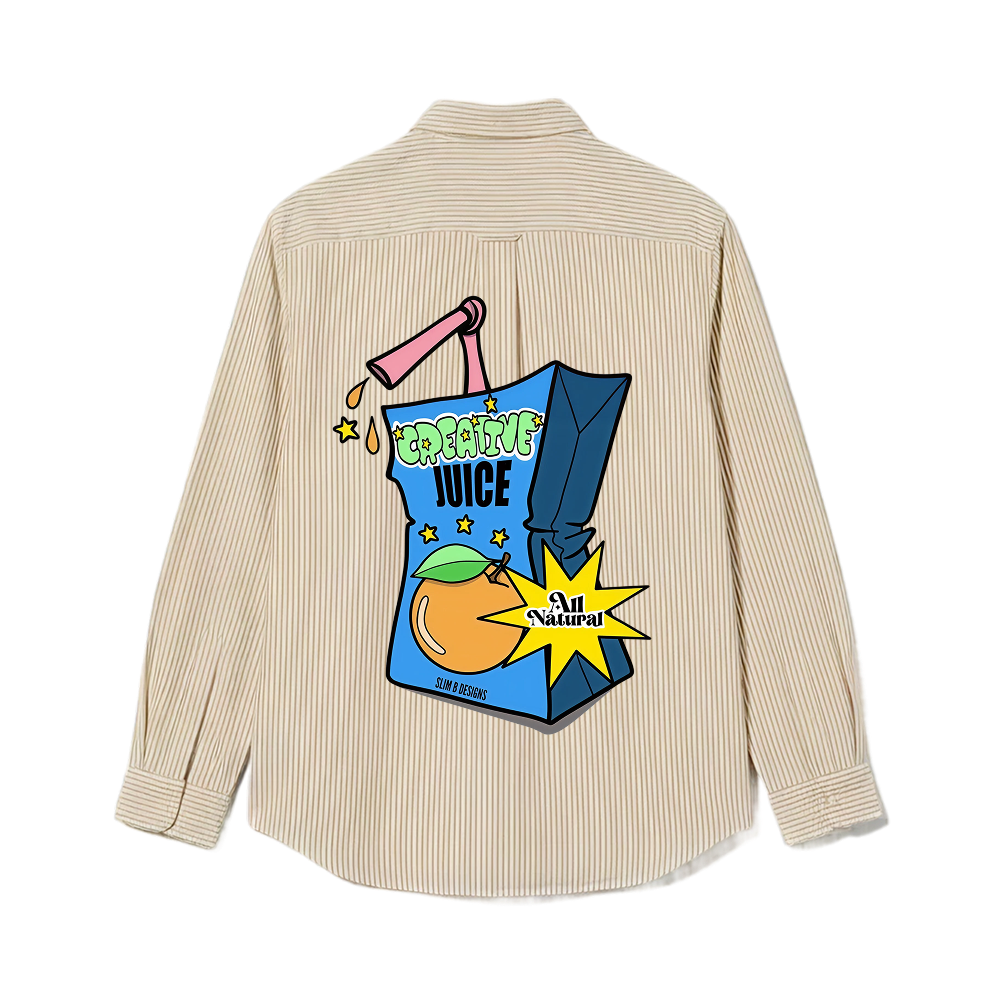 Smiling Cat- Creative Juice Striped Shirt