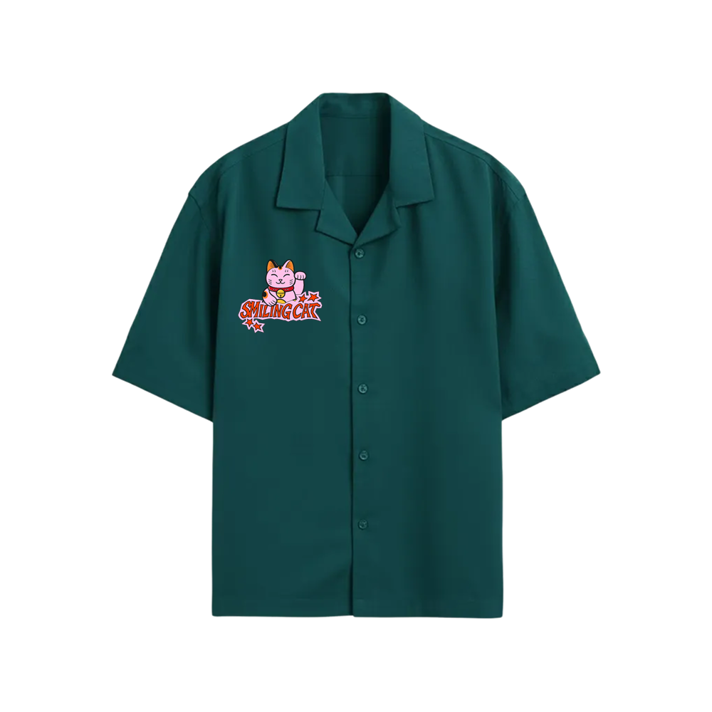 Smiling Cat- I Am An Artist I Dont Need To Make Sense Bowling Shirt (Teal)