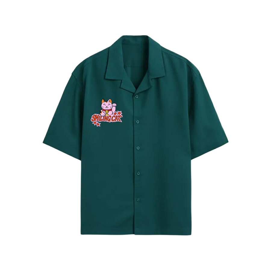 Smiling Cat- I Am An Artist I Dont Need To Make Sense Bowling Shirt (Teal)