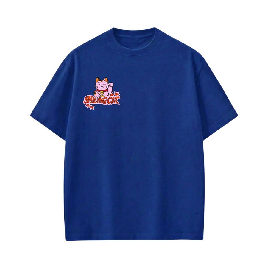 Smiling Cat- Look Beyond The Grid (Dark Blue)Tshirt