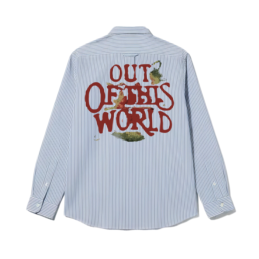 Smiling Cat- Out Of This World Striped Shirt